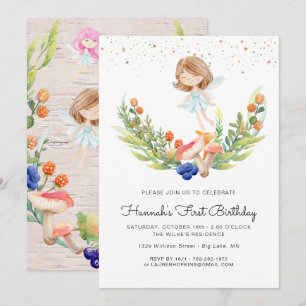Enchanted Forest Fairy Birthday Invitation