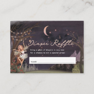 Enchanted Forest Fairy Diaper Raffle Ticket Enclosure Card