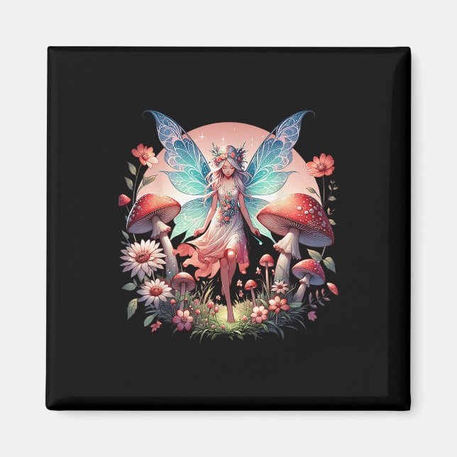 Enchanted Forest Fairy Fantasy Mystical Butterfly  Magnet (Front)