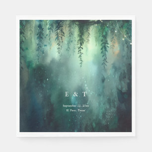 Enchanted Forest Fairy Lights Garden Chic Wedding Napkin