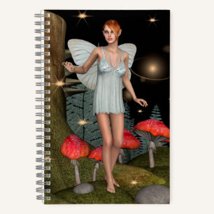 Enchanted Forest Fairy Mushroom Fantasy Art Notebook