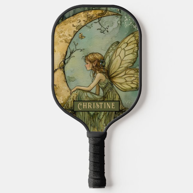 Enchanted Forest Fairy Personalised  Pickleball Paddle (Front)