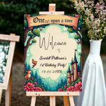 Enchanted Forest Fairytale 1st Birthday Welcome