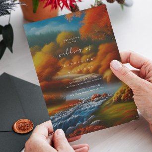 Enchanted Forest Fall Wedding Invitation