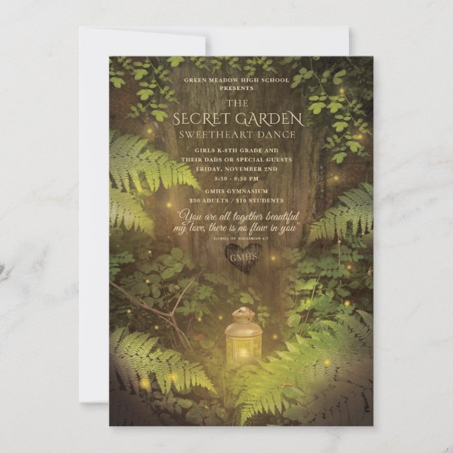 Enchanted Forest Father Daughter Dance Invitation (Front)