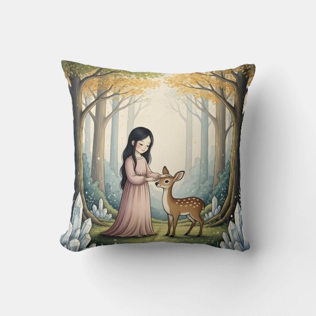 Enchanted Forest Fawn Cushion (Front)