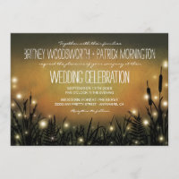 Enchanted Forest Firefly Wedding Invitations