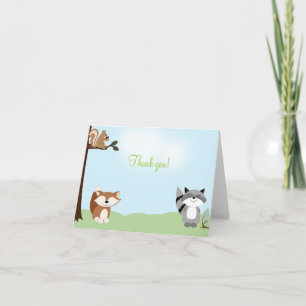 ENCHANTED FOREST Folded Thank you notes