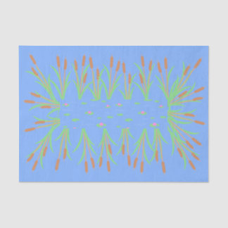 Enchanted Forest Frog Pond Cattails and Lily Pads Tissue Paper