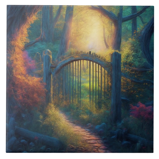 Enchanted Forest Garden |   Ceramic Tile (Front)