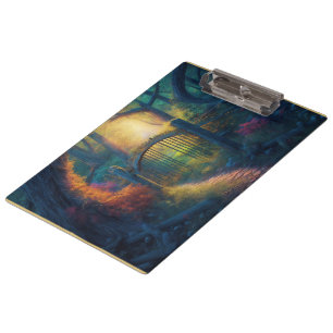 Enchanted Forest Garden Digital Art Clipboard