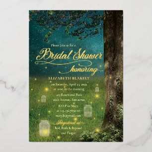 Enchanted Forest Garden Rustic Bridal Shower GOLD