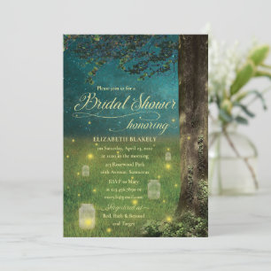 Enchanted Forest Garden Rustic Bridal Shower Invitation