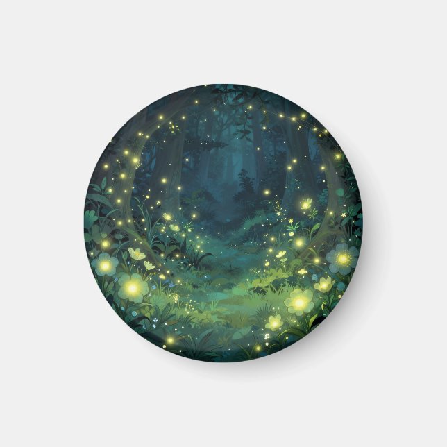 Enchanted Forest Glow Magical Night Magnet (Front)