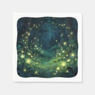 Enchanted Forest Glow Magical Night Napkin