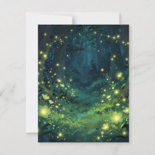 Enchanted Forest Glow Magical Night RSVP Card