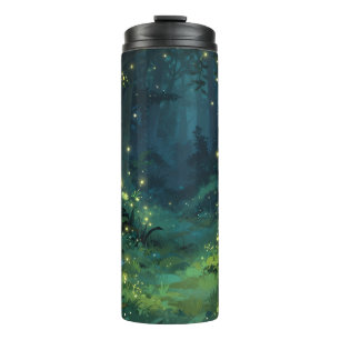 Enchanted Forest Glow Magical Night Thermal Tumbler