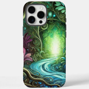 Enchanted Forest Glowing Portal Flowing River iPhone 16 Pro Max Case