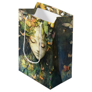 Enchanted Forest Goddess with Butterflies (2) Medium Gift Bag