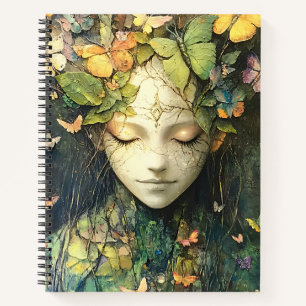 Enchanted Forest Goddess with Butterflies (2) Notebook