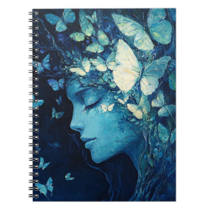 Enchanted Forest Goddess with Butterflies (9) Notebook