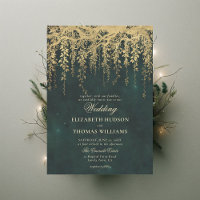 Enchanted Forest Gold Greenery Custom Wedding