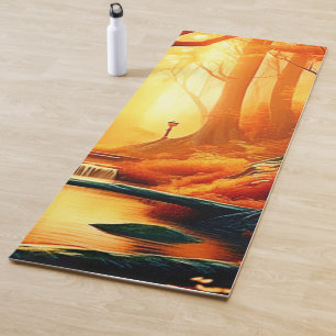 Enchanted Forest Golden Glow Yoga Mat