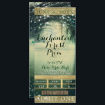 Enchanted Forest Green Blue Prom VIP Party Ticket Invitation<br><div class="desc">Customise for any event</div>