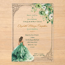 Enchanted Forest Green Sage Quinceañera
