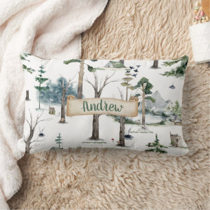 Enchanted Forest Harmony Customisable Lumbar Cushion