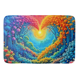 Enchanted Forest Heart of Light Design Bath Mat