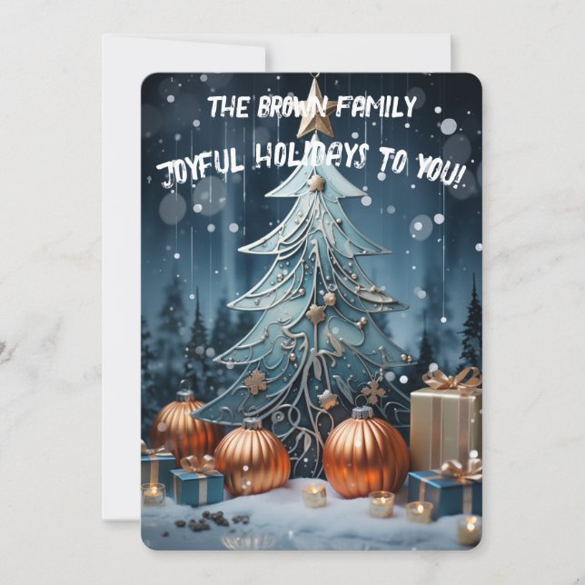 Enchanted Forest Holiday  Card (Front)