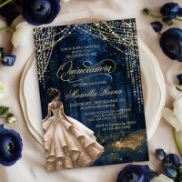 Enchanted Forest Ivory Champagne Quinceañera