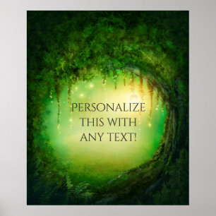 Enchanted Forest & Lights Rustic Wedding Wall Art