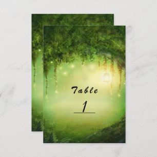 Enchanted Forest & Lights Wedding Table Number