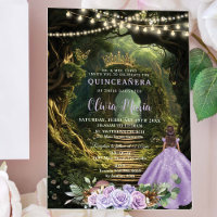 Enchanted Forest Lilac Floral Quinceañera Sweet 16
