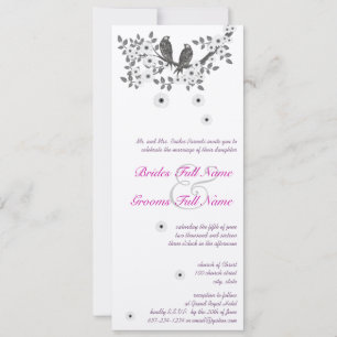 Enchanted Forest Love Bird Wedding Invitation
