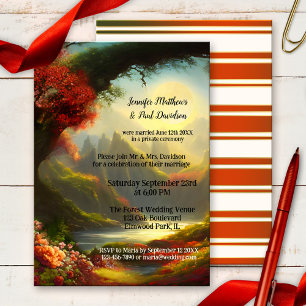 Enchanted Forest Magical Post Wedding Party Invitation