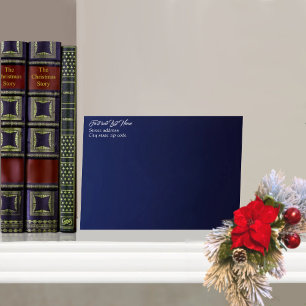 Enchanted Forest Midnight Blue Christmas Envelope