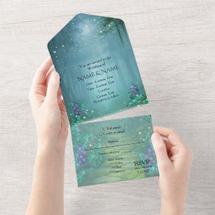 Enchanted Forest Mist All In One Invitation