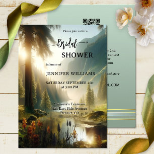 Enchanted Forest Mountain Bridal Shower Invitation
