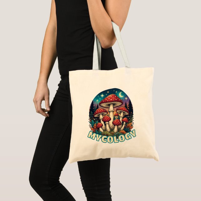 Enchanted Forest Mushroom Art Tote Bag (Front (Product))