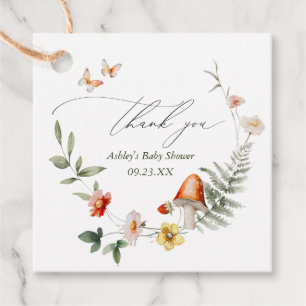 Enchanted Forest Mushroom Baby Shower Favour Tags