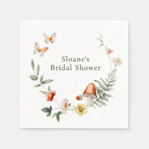 Enchanted Forest Mushroom Bridal Shower Napkin