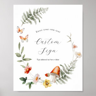 Enchanted Forest Mushroom Custom Sign