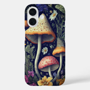 Enchanted Forest Mushrooms iPhone 16 Case