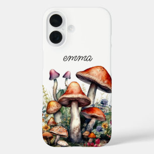Enchanted Forest Mushrooms Personalised  iPhone 16 Case