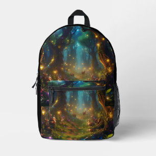 Enchanted Forest of Jugnu Lights Printed Backpack