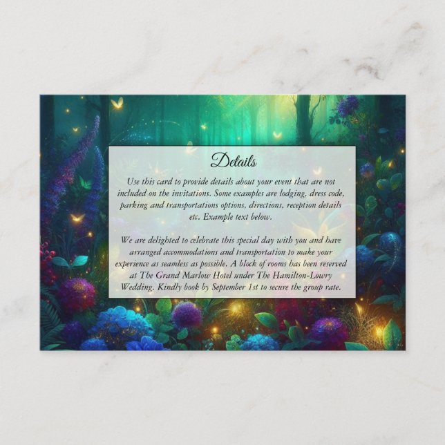 Enchanted Forest of Radiant Jewels Enclosure Card (Front)