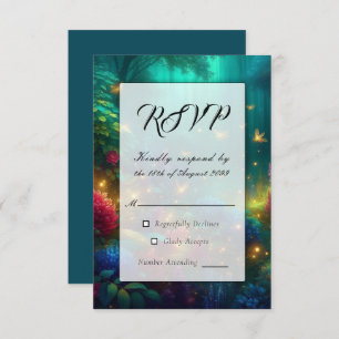 Enchanted Forest of Radiant Jewels RSVP Card